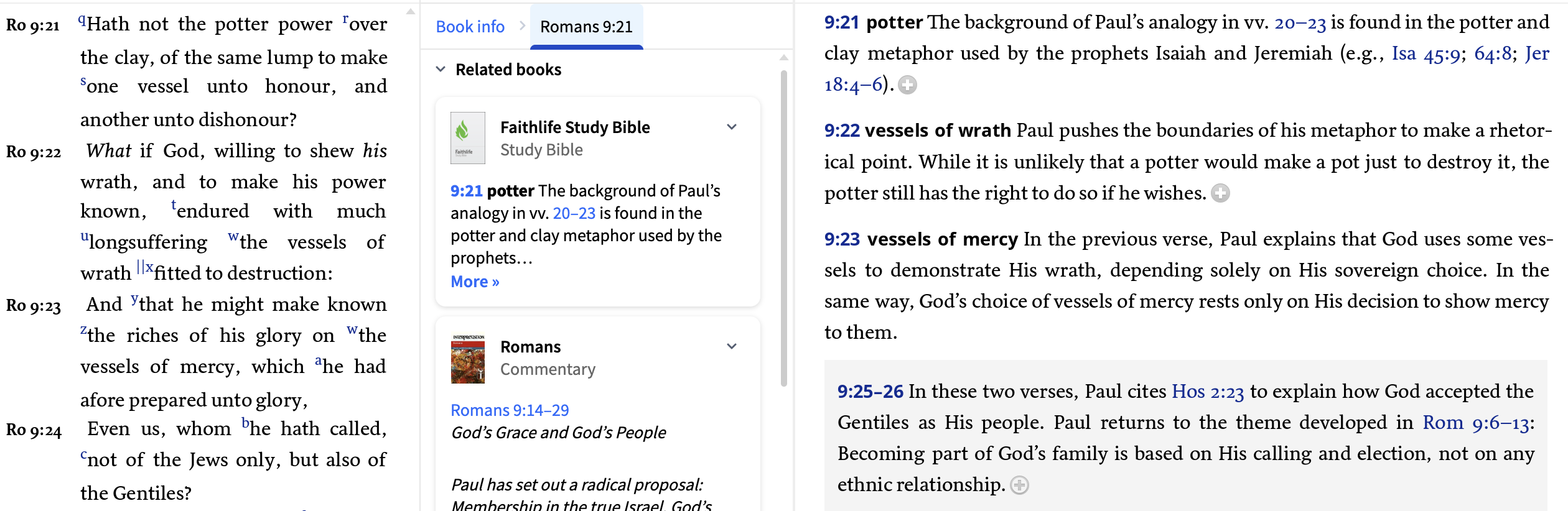 Romans 9:21-23 commentary