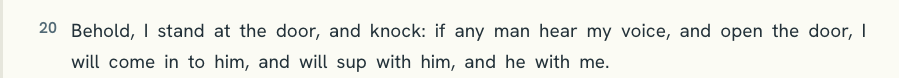 Revelation 3:20